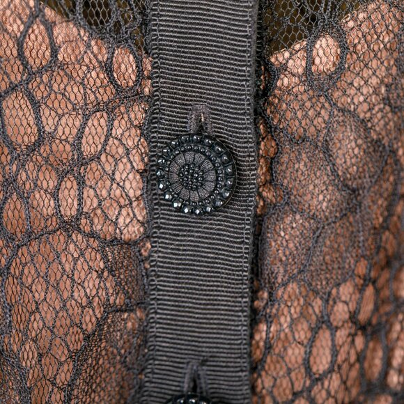 Red & Black Lace Floral Dress - Picture 4 of 5